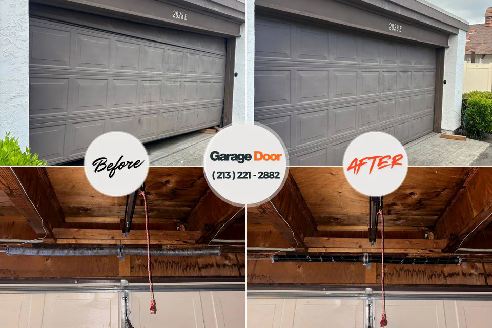 Before and after: garage door repair Santo Domingo Pueblo, NM